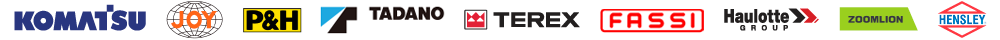 Komatsu Venezuela, Haulotte Venezuela, Terex Venezuela, Zoomilion Venezuela, Hensley Venezuela, Joy Venezuela, P&H Venezuela, Fassi Venezuela